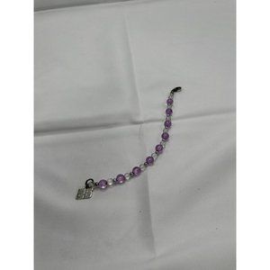 bracelet with pink and white beads